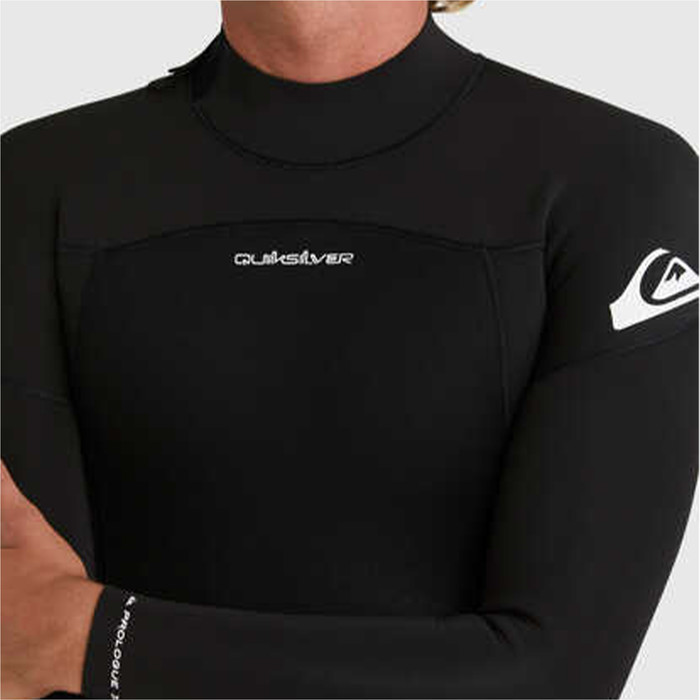 2024 Quiksilver Hombres Prologue 4/3mm Back Zip Neopreno EQYW103221 - Black